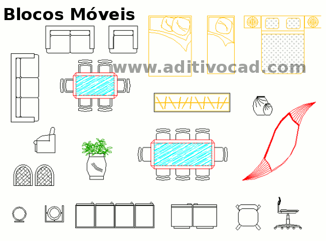 Blocos CAD, Símbolos para CAD 2D e 3D